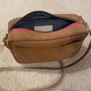Clare V camel suede Marisol bag